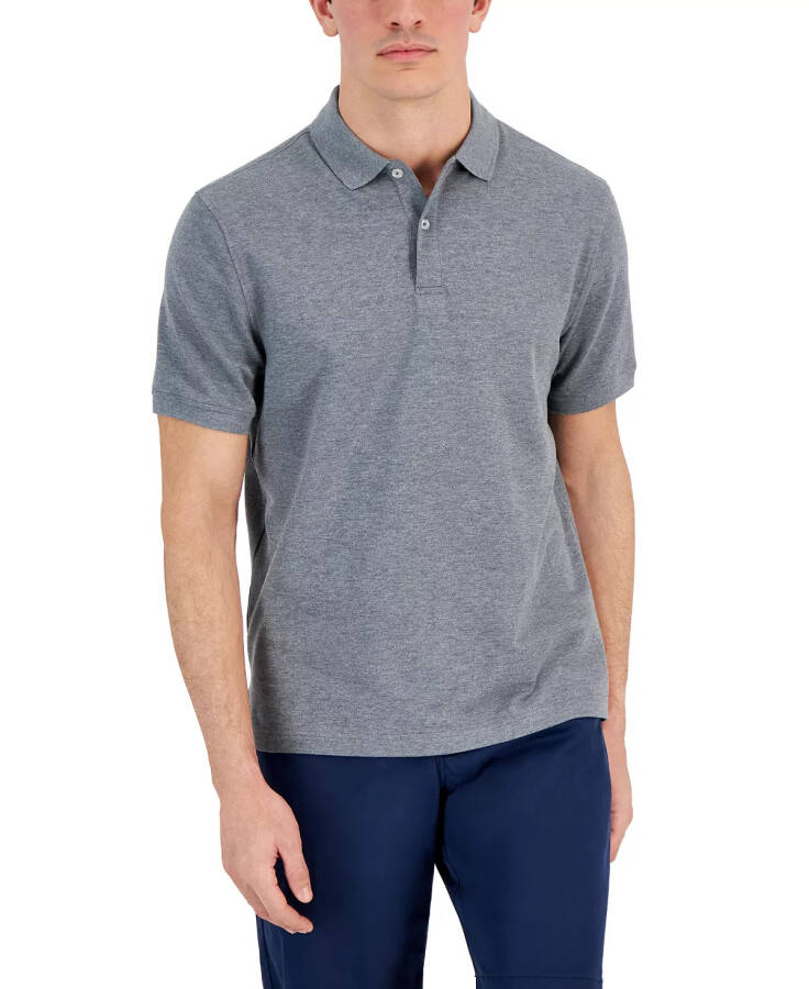 Men's Classic Fit Performance Stretch Polo, Created for Modazone Mid Grey Heather - 3