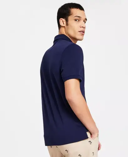 Men's Classic Fit Performance Stretch Polo, Created for Modazone-Navy Blue - 3
