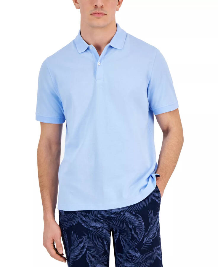 Men's Classic Fit Performance Stretch Polo, Created for Modazone Pale Ink Blue - 3