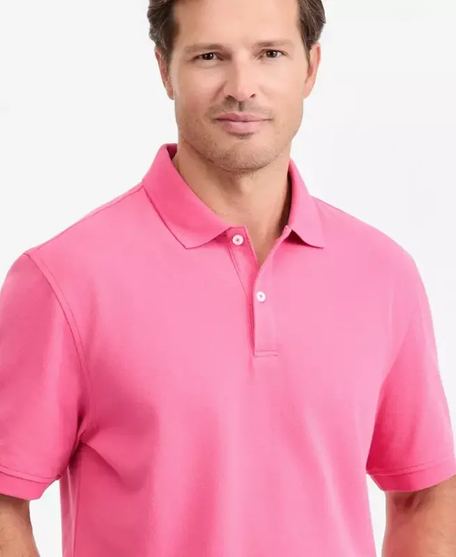 Men's Classic Fit Performance Stretch Polo, Created for Modazone - Peony Pink - 3