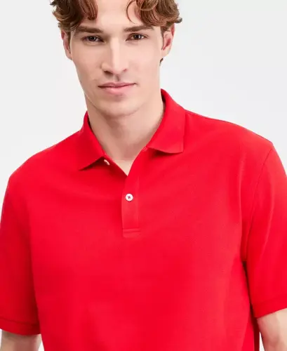 Men's Classic Fit Performance Stretch Polo, Created for Modazone - Rhubarb Red - CLUB ROOM (1)