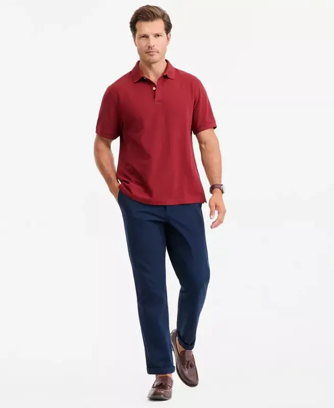 Men's Classic Fit Performance Stretch Polo, Created for Modazone - Ruby Knight - 2