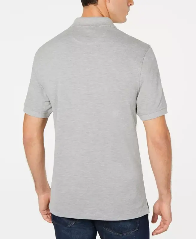 Men's Classic Fit Performance Stretch Polo, Created for Modazone - Soft Gray Heather - 2