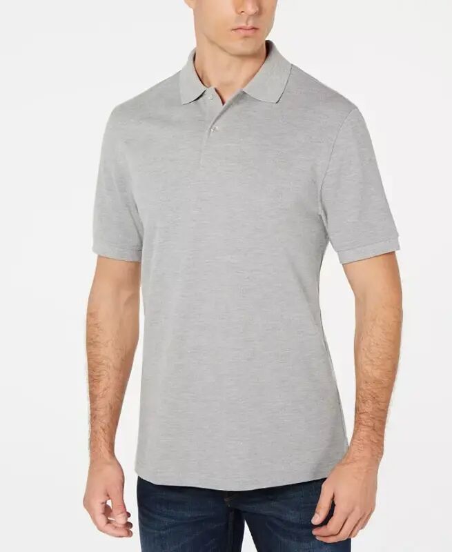 Men's Classic Fit Performance Stretch Polo, Created for Modazone - Soft Gray Heather - 1