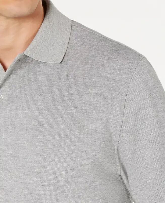 Men's Classic Fit Performance Stretch Polo, Created for Modazone - Soft Gray Heather - 3