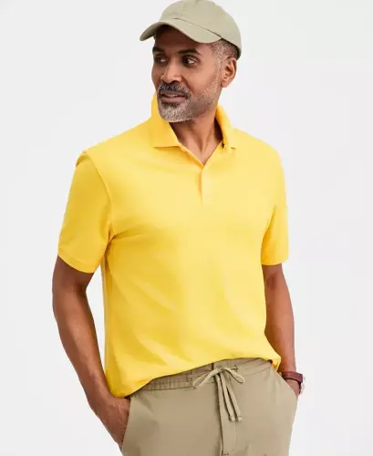 Men's Classic Fit Performance Stretch Polo, Created for Modazone - Spectra Yellow 