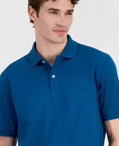 Men's Classic Fit Performance Stretch Polo, Created for Modazone - Teal Simplicity - CLUB ROOM (1)