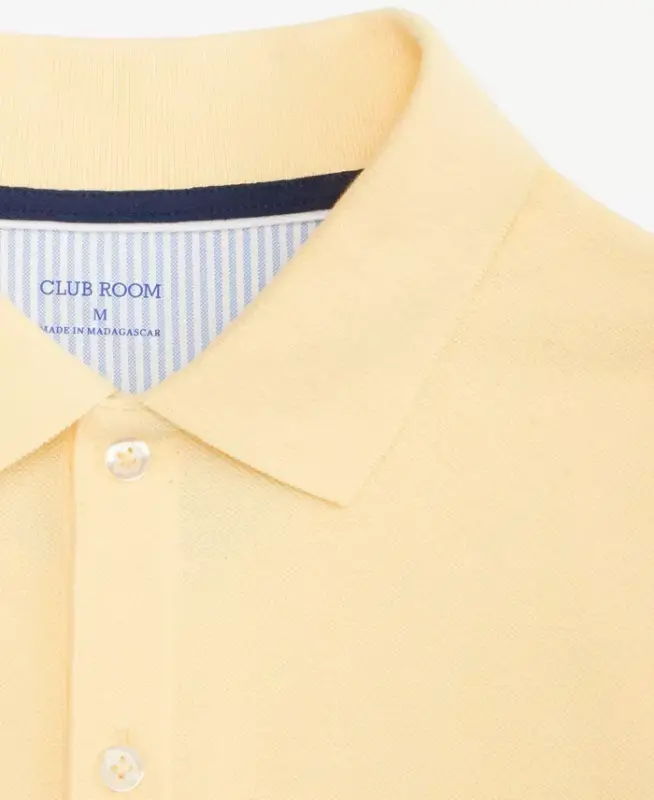 Men's Classic Fit Performance Stretch Polo, Created for Modazone - Yellow Light - 4