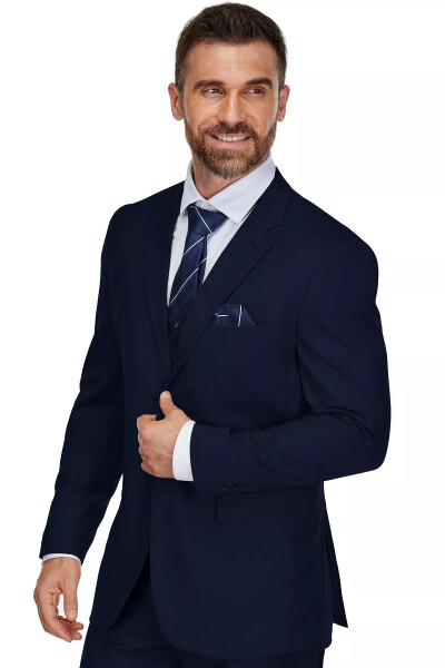 Men's Classic Fit Performance Stretch Suit - Navy - 2