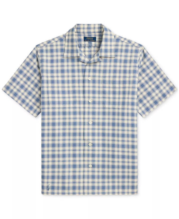Men's Classic-Fit Plaid Oxford Camp Workshirt - 5