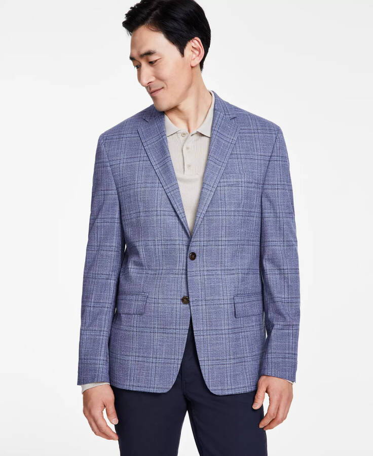 Men's Classic-Fit Plaid Sport Coat Blue/brown - 1