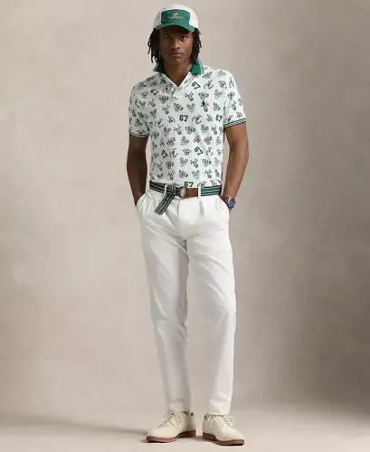 Men's Classic-Fit Print Mesh Polo Shirt - 4
