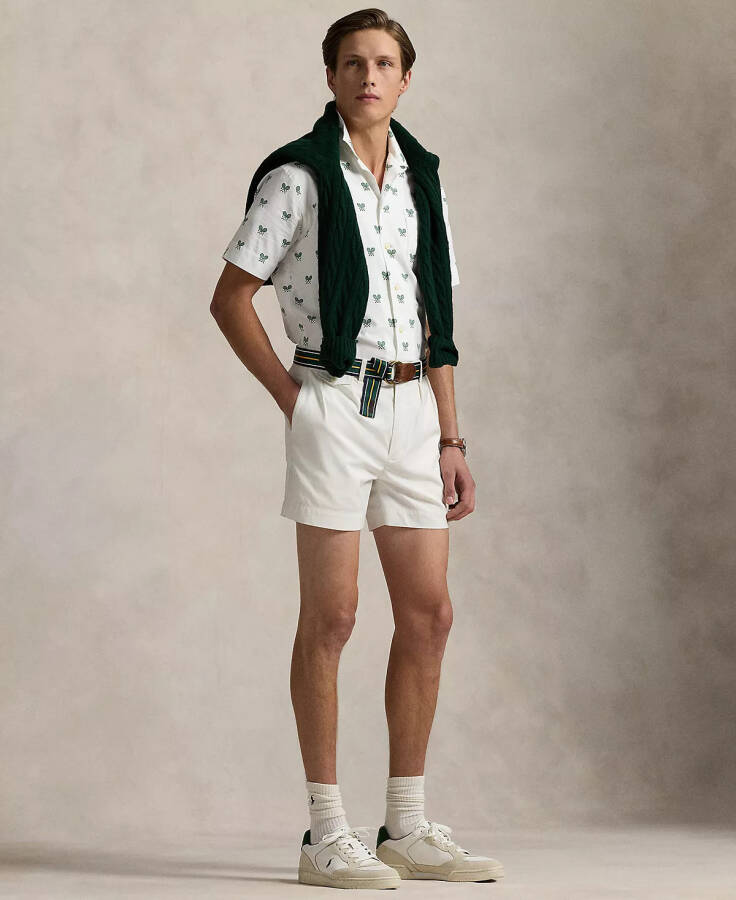 Men's Classic-Fit Racquet-Print Oxford Shirt - 4