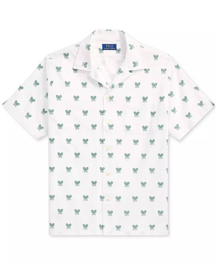 Men's Classic-Fit Racquet-Print Oxford Shirt - 5