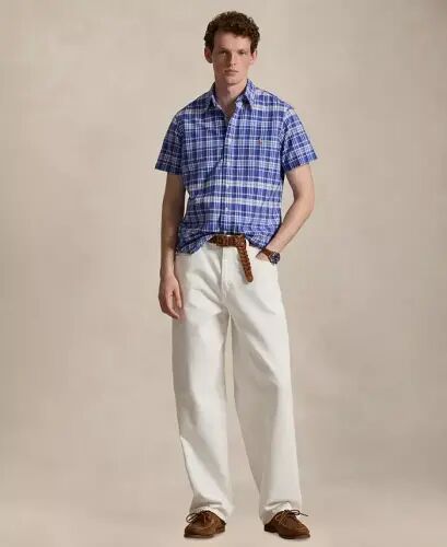 Men's Classic-Fit Short-Sleeve Oxford Shirt - 7281 Blue/White Multi - 2