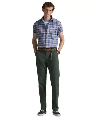 Men's Short-Sleeve Oxford Shirt - Blue Pink Multi - POLO RALPH LAUREN (1)