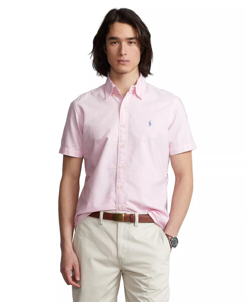 Men's Classic-Fit Short-Sleeve Oxford Shirt Carmel Pink - 1