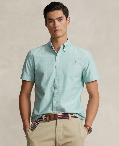 Men's Classic-Fit Short-Sleeve Oxford Shirt College Green - 1