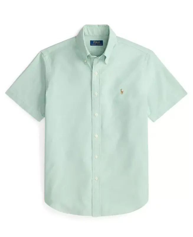 Men's Classic-Fit Short-Sleeve Oxford Shirt - Cruise Green - 5