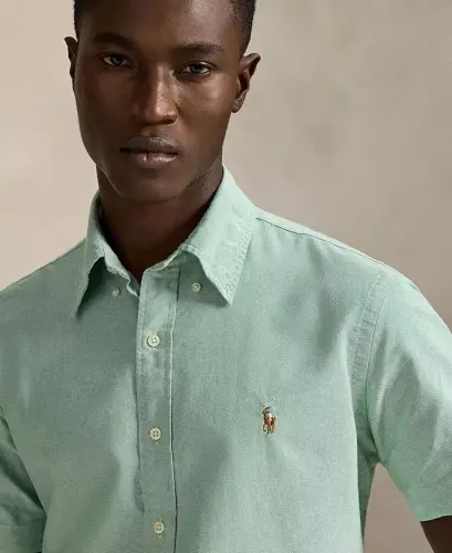 Men's Short-Sleeve Oxford Shirt - Cruise Green - 3