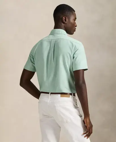 Men's Classic-Fit Short-Sleeve Oxford Shirt - Cruise Green - 4