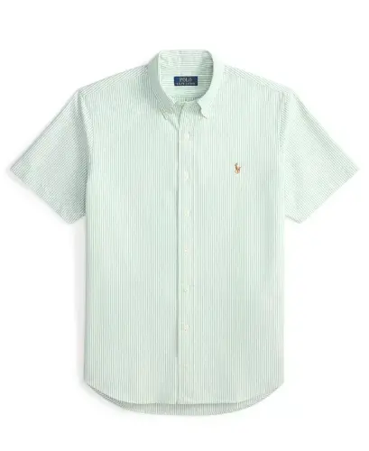 Men's Classic-Fit Short-Sleeve Oxford Shirt - Cruise Green/White - 5