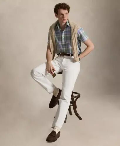Men's Classic-Fit Short-Sleeve Oxford Shirt - Fades Mint Lavender Multi - Polo Ralph Lauren (1)