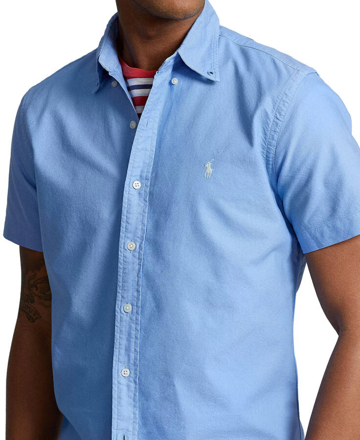 Men's Classic-Fit Short-Sleeve Oxford Shirt Harbor Island Blue - 3