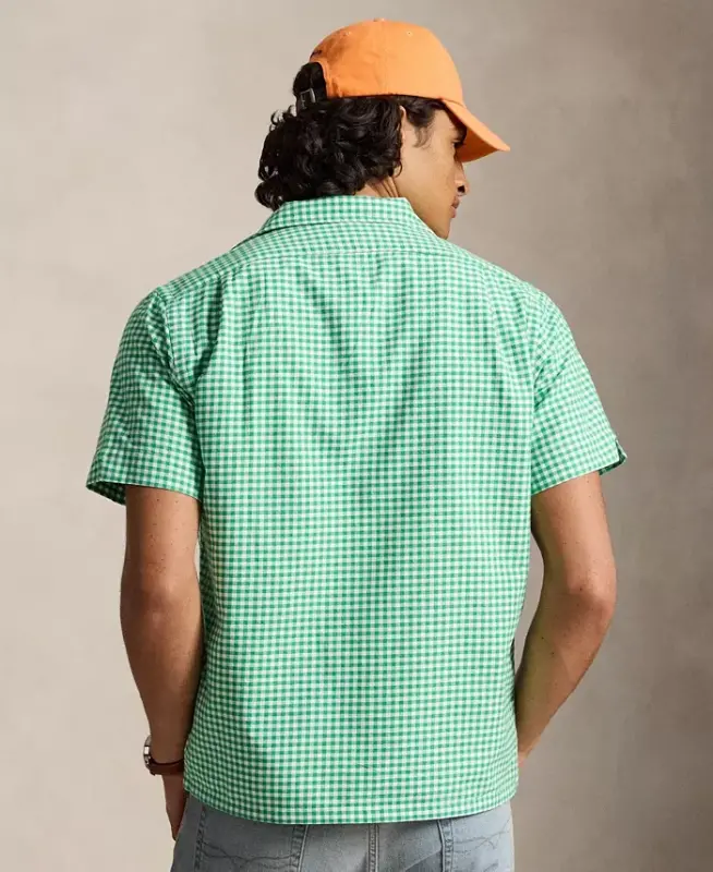 Men's Classic-Fit Short-Sleeve Oxford Shirt - Summer Emerald/White - 2