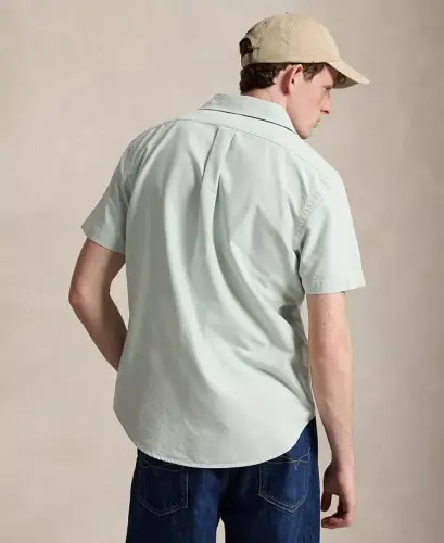 Men's Classic-Fit Short-Sleeve Oxford Shirt-White - 8
