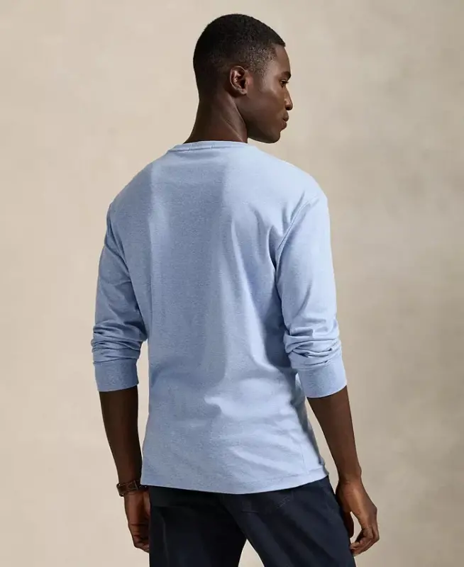 Men's Classic-Fit Soft Cotton Crewneck T-Shirt - Isle Heather - 4