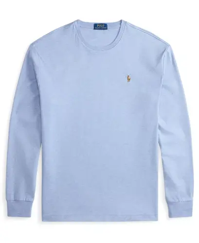 Men's Classic-Fit Soft Cotton Crewneck T-Shirt - Isle Heather - 5