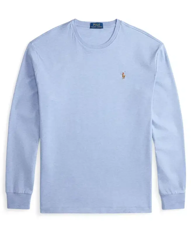 Men's Classic-Fit Soft Cotton Crewneck T-Shirt - Isle Heather - 5