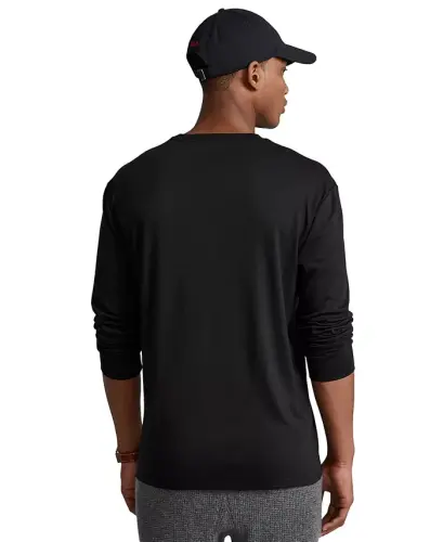 Men's Classic-Fit Soft Cotton Crewneck T-Shirt - Polo Black - 4
