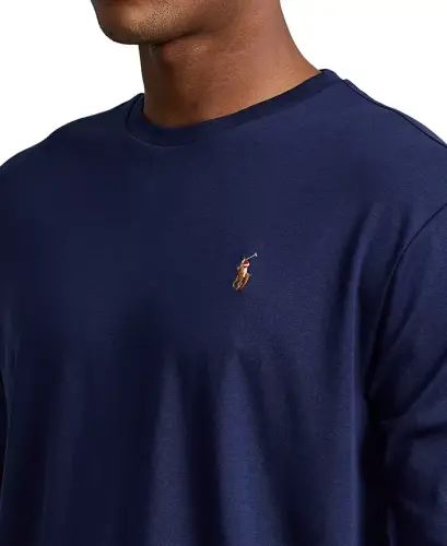 Men's Classic-Fit Soft Cotton Crewneck T-Shirt - Refined Navy - 3
