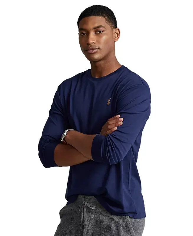 Men's Classic-Fit Soft Cotton Crewneck T-Shirt - Refined Navy - POLO RALPH LAUREN