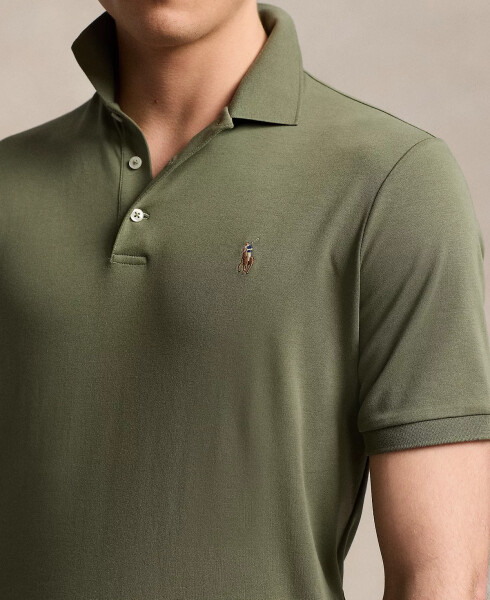 Men's Classic Fit Soft Cotton Polo Army Olive - 3