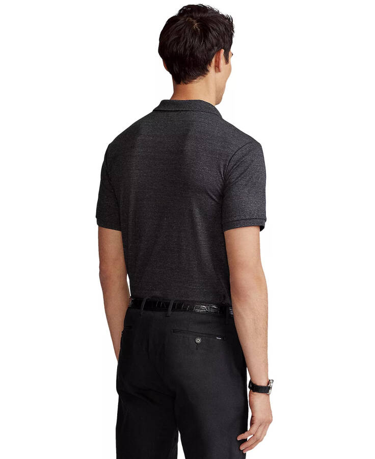 Men's Classic Fit Soft Cotton Polo Black Marl Heather - 2