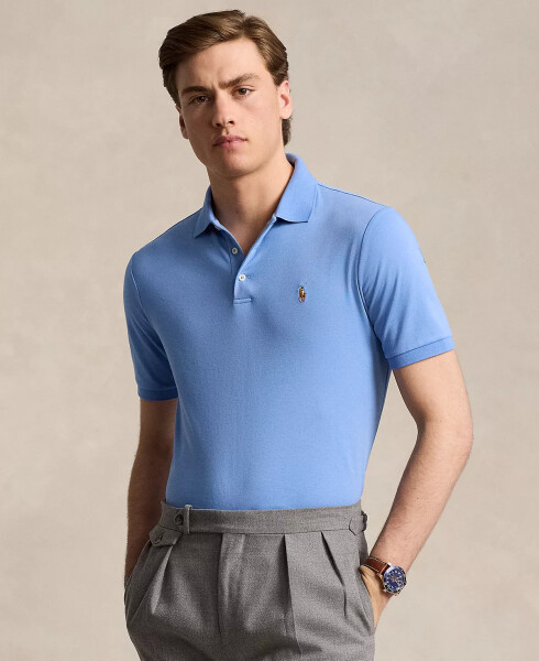 Men's Classic Fit Soft Cotton Polo Blue - 1