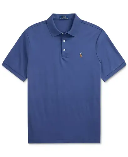 Men's Classic Fit Soft Cotton Polo - Earth Blue - 2