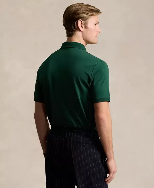 Men's Classic Fit Soft Cotton Polo - Earth Blue - 3