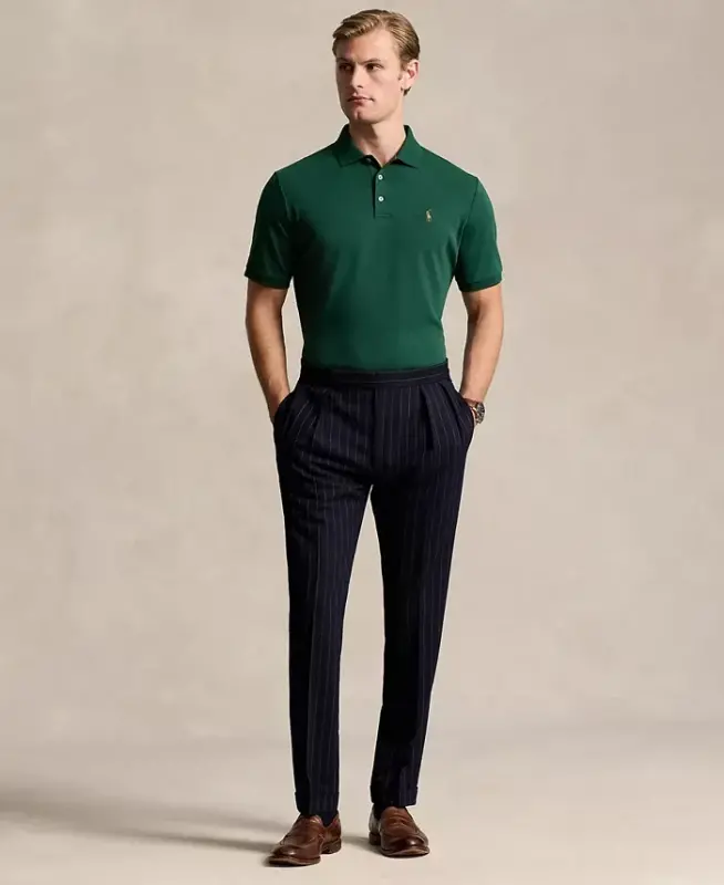 Men's Classic Fit Soft Cotton Polo - Earth Blue - 5