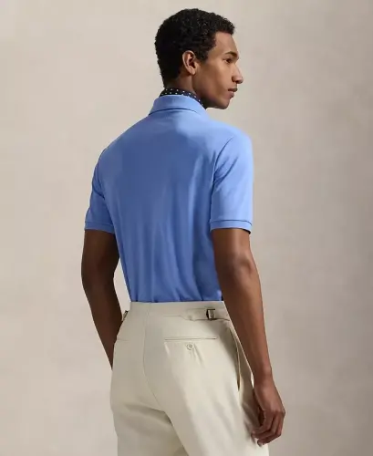 Men's Classic Fit Soft Cotton Polo - Fall Blue - 2