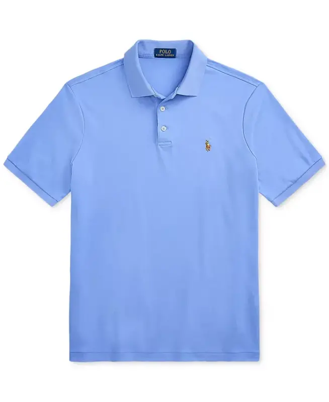 Men's Classic Fit Soft Cotton Polo - Fall Blue - 4