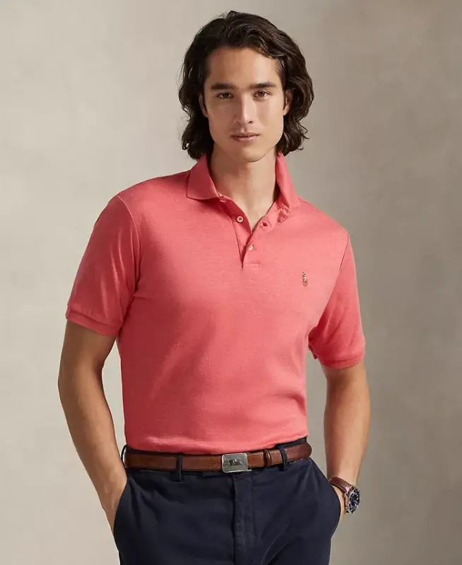 Men's Classic Fit Soft Cotton Polo-Highland Rose Heather - POLO RALPH LAUREN