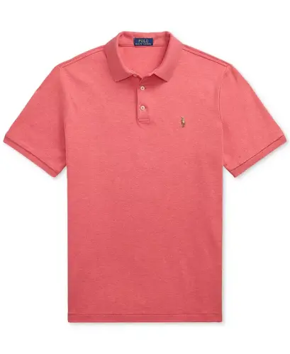Men's Classic Fit Soft Cotton Polo-Highland Rose Heather - 5