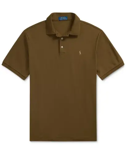 Men's Classic Fit Soft Cotton Polo - Nature Brown - 4