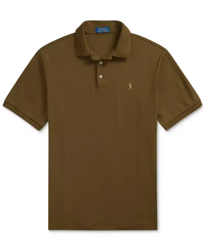 Men's Classic Fit Soft Cotton Polo - Nature Brown - 4