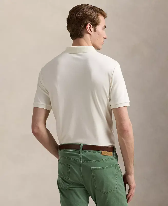 Men's Classic Fit Soft Cotton Polo-Pale Cream - POLO RALPH LAUREN