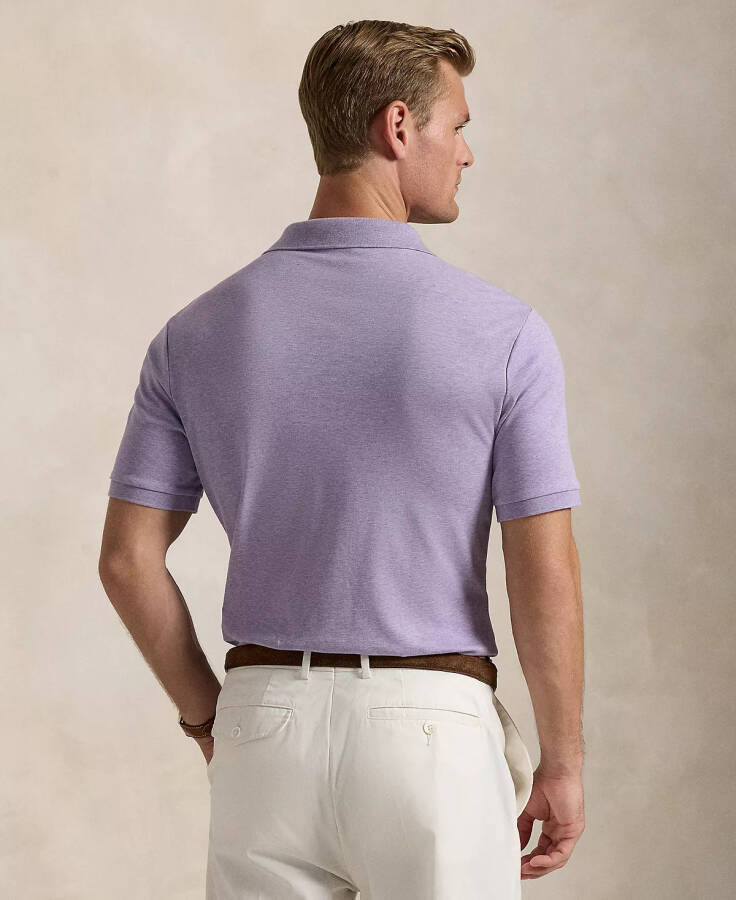 Men's Classic Fit Soft Cotton Polo Purple Heather - 2